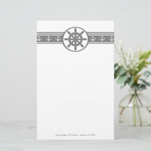 Grått Fraktaser Hjul Personlig Stationery Brevpapper