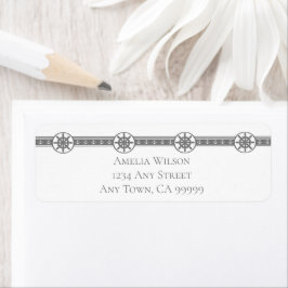 Grått Fraktass Hjulreturadressetikett Returadress Etikett