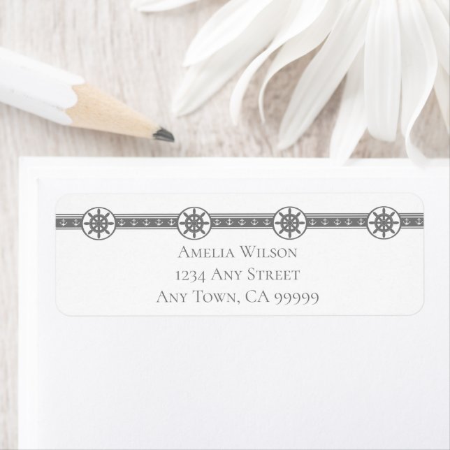 Grått Fraktass Hjulreturadressetikett Returadress Etikett (Insitu)