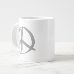 Grått Fredstecken Jumbo Mugg