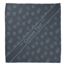 Grått Fredstecken Mönster med Anpassningsbar Text