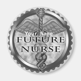 Grått Future Nurse, eget namn Magnet