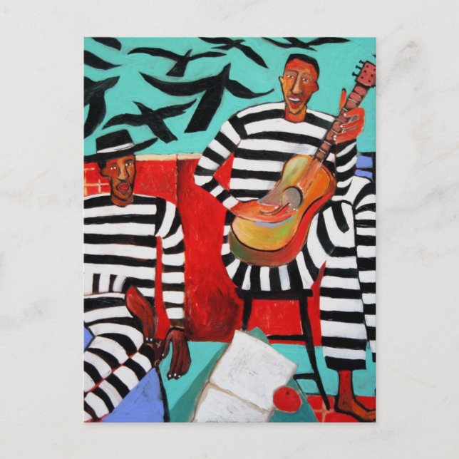 Grått Gallery: Fly Away Blues Vykort (Framsida)