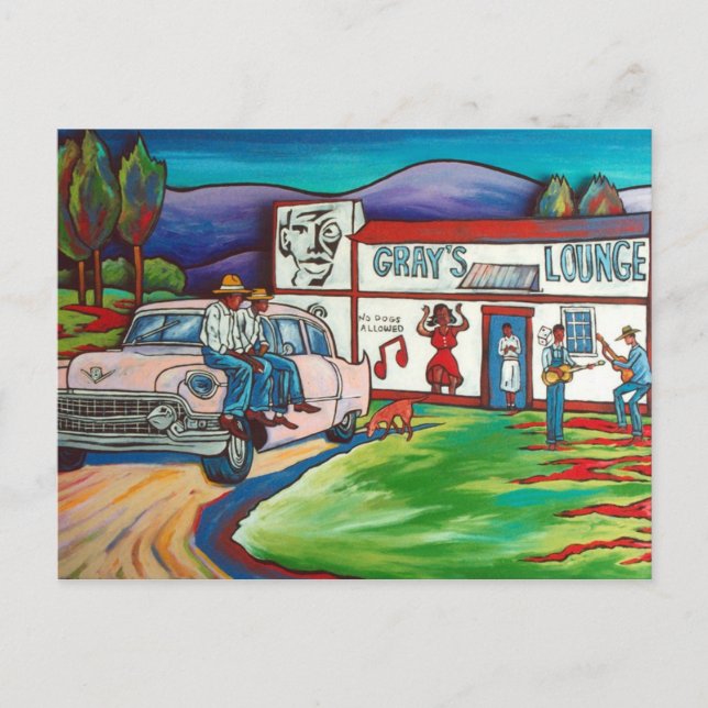 Grått Gallery: Juke Joint Sylt Lounge Vykort (Framsida)