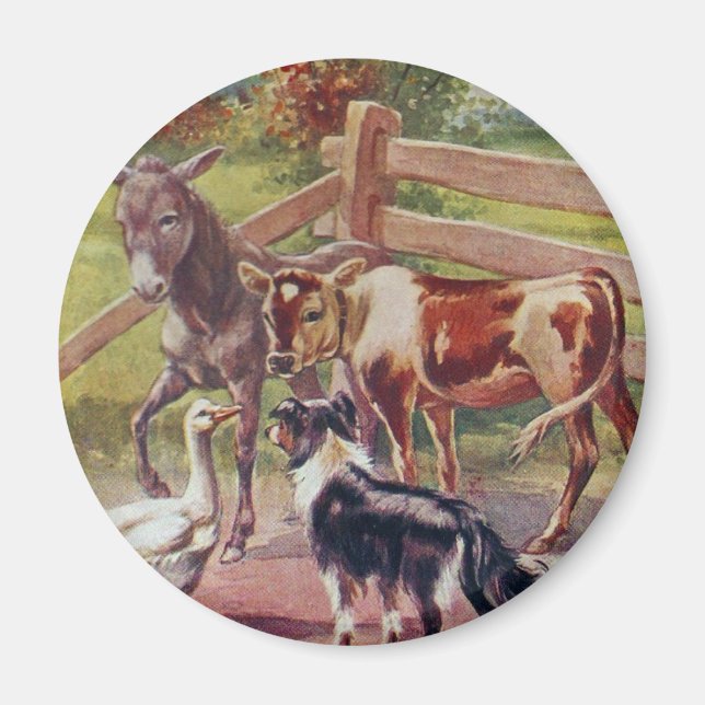 Grått går med alla sina vänner magnet (Framsidan)