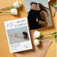 Grått Går med oss Modern Typografi Photo Bröllop