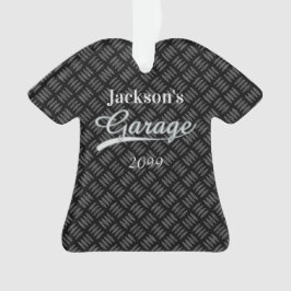 Grått Garage Shirt Shaped Ornament
