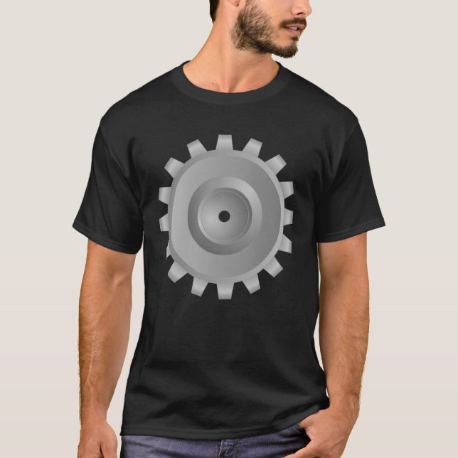 Grått Gear T Shirt (Framsida)