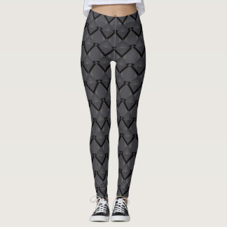 Grått Geometri Leggings