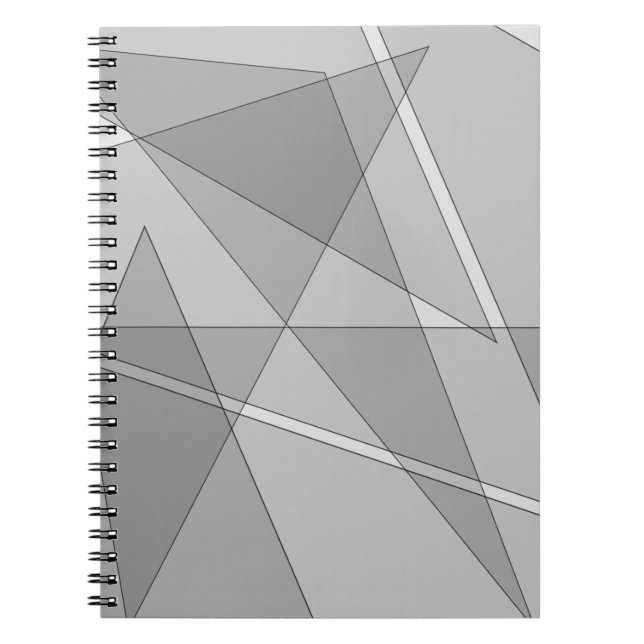 Grått Geometric Anteckningsbok (Framsidan)