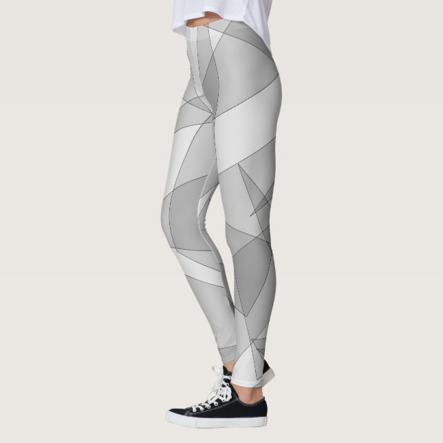Grått Geometric Leggings (Vänster)