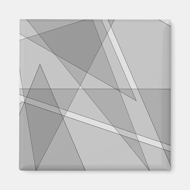 Grått Geometric Magnet (Framsidan)