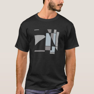 Grått Geometric MCM-Abstrakt Art Motif Small T Shirt