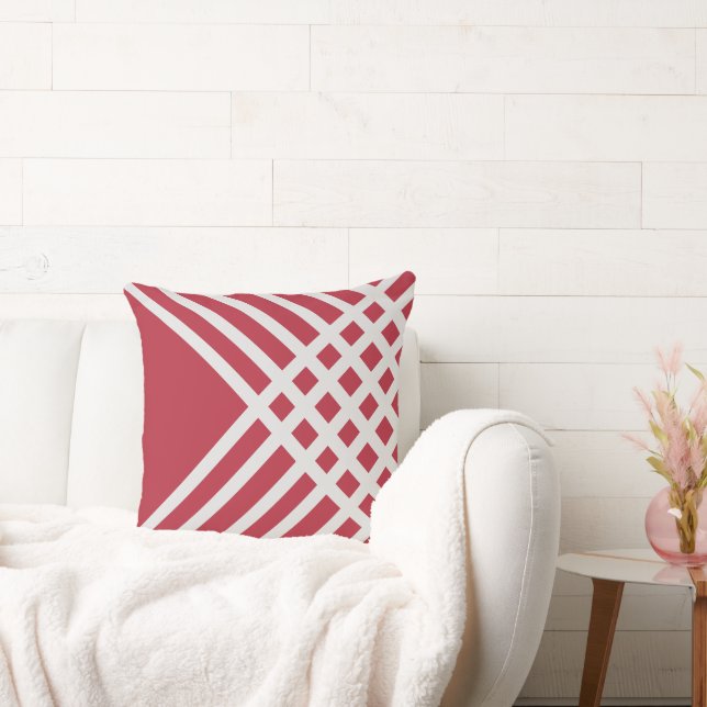 Grått Geometric Mönster Dekorativ kudde (Soffa)