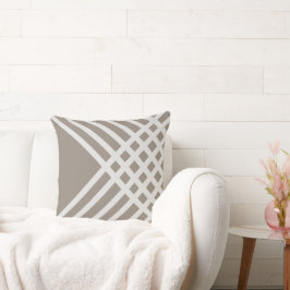 Grått Geometric Mönster Dekorativ kudde