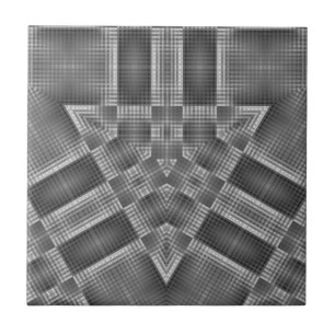 Grått Geometric Mönster Kakelplatta