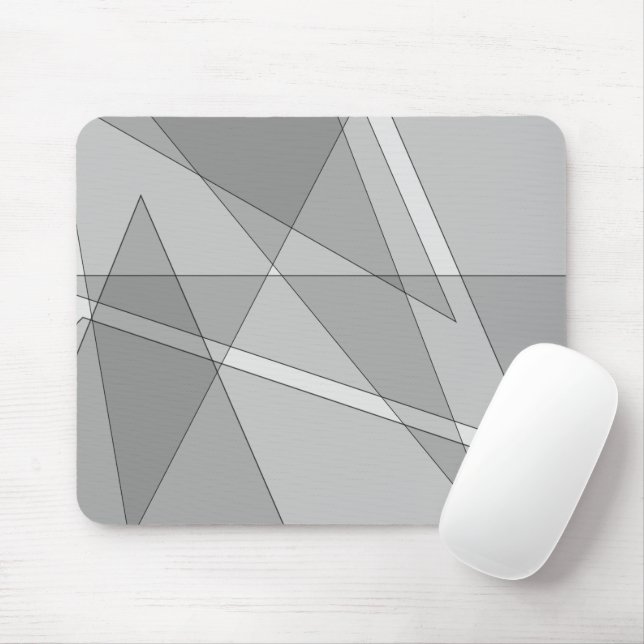 Grått Geometric Musmatta (Med mus)