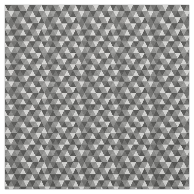 Grått Geometric Triangles Mönster Fabric Tyg (Provkarta)