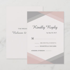  grått-geometrisk elegant modern bröllop OSA Inbjudningar