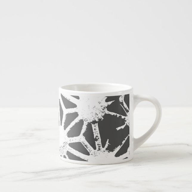 Grått-geometrisk mönster espressomugg (Höger)