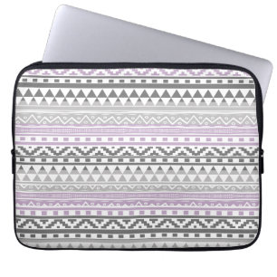 Grått geometriskt Aztec stam- tryckmönster för Laptop Sleeve