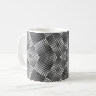 Grått geometriskt mönster kaffemugg