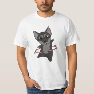 Grått German Shepherd Hullern Sports Däck Hula T Shirt
