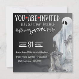 Grått Ghost i Graveyard och Gravsten Inbjudningar