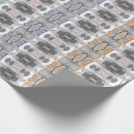 Grått Gift-omslag med Rand i Färg Presentpapper