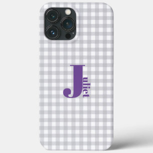 grått gingham Fodral-Mate iphone case