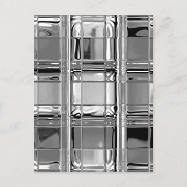 Grått Glass Mosaic Vykort (Framsida)