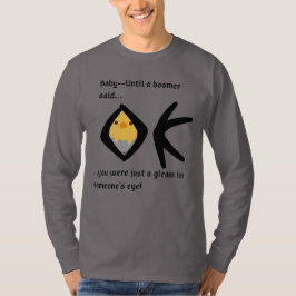 Grått ’Gleam in Öga’ Basic Långärmad Boomeranged T Shirt