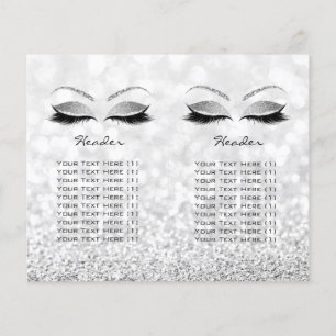 Grått Glitter Makeup Öga Lash Prices-bipacksedel G Flygblad