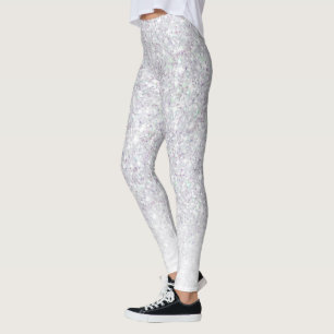 Grått Glitter Sparkles Modern Leggings