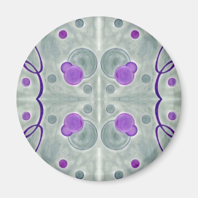 Grått Globes Blanket Magnet (Framsidan)