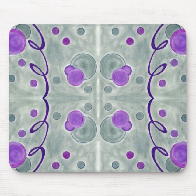 Grått Globes Blanket Mousepad Musmatta (Framsidan)