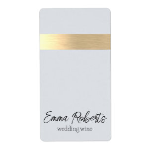 Grått Gold Foil Rustic Faux Fraktsedel