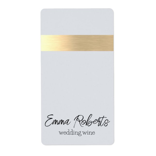 Grått Gold Foil Rustic Faux Fraktsedel (Framsidan)