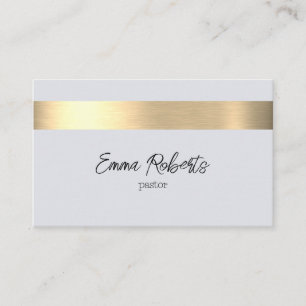 Grått Gold Foil Rustic Faux Jesus Kristus Pastor Visitkort