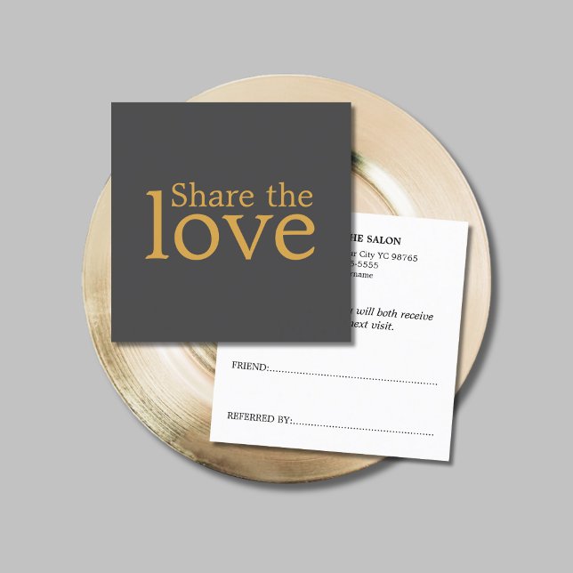 Grått Golden Bold Salon med minimalistisk Elegant  Rabattkort (Skapare uppladdad)