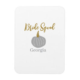 Grått golden pumpkin fall brud squad modern magnet