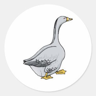 Grått Goose Runt Klistermärke