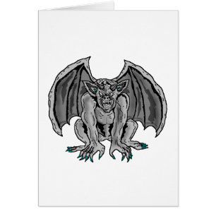 Grått-/grå färgGargoyle Hälsningskort
