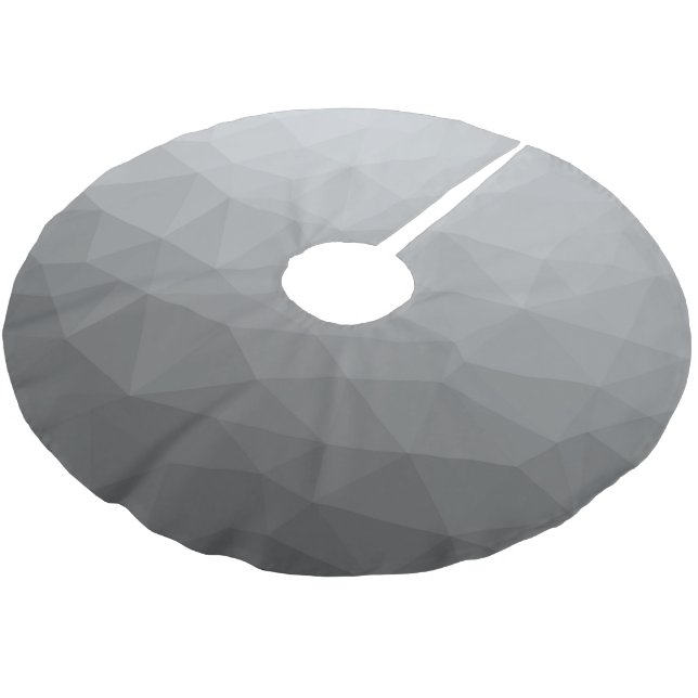 Grått Gradient Geometric Mesh Mönster Julgransmatta Borstad Polyester (Vinklad)