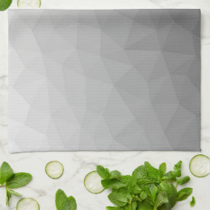 Grått Gradient Geometric Mesh Mönster Kökshandduk