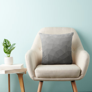 Grått Gradient Geometric Mesh Mönster Kudde