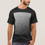 Grått Gradient Geometric Mesh Mönster T Shirt<br><div class="desc">Elegant modern geometrisk t-shirt för alla. Diskret modern Elegant och coola Triangelns geometriska nät med svartvit grått-gradient.</div>
