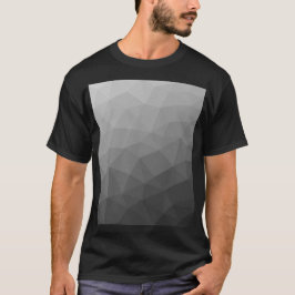 Grått Gradient Geometric Mesh Mönster T Shirt