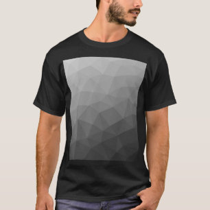Grått Gradient Geometric Mesh Mönster T Shirt