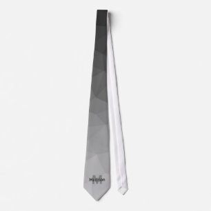 Grått-gradientgeometri, nät mönster Monogram Slips